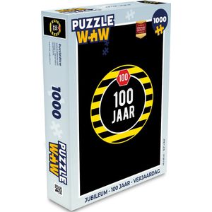 Puzzel Jubileum - 100 jaar - Verjaardag - Legpuzzel - Puzzel 1000 stukjes volwassenen