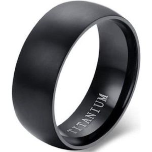 Schitterende Zwarte Titanium Ring | Damesring | Herenring