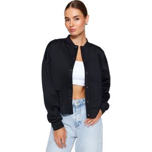 Trendyol Marineblauw Gebreid Scuba-Jack Met Zak En Gedetailleerde Drukknoop Twoaw24Ce00003