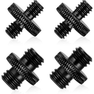 Allecto Plus - 4-pack Microfoonstandaardadapter - Aluminiumlegering - Microfoonschroefadapter - Camera Microfoonstatief - Statiefschroefadapter met 2 Typen - Stevig en Duurzaam
