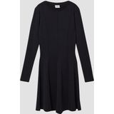 Jurk - Korte Jurk - Lange Mouwen - Ronde Halslijn - Katoenmix