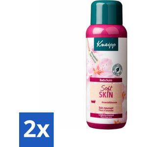 2 x Kneipp - Badschuim - Amandelbloesem - Voor droge en gevoelige huid - 400 ml - Badschuim - Amandelolie - Droge Huid - Gevoelige Huid - Verzorgend Bad