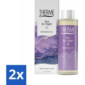 2 x Therme - Zen by Night - Massageolie - Hydraterend - Verzorgend - 125ml - Massageolie - Ontspannende Massage - Slaapmassage - Aromatische Olie - Lavendel Olie