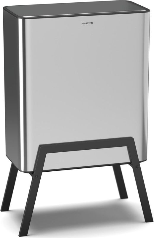 Klarstein - Yuma - Prullenbak - 30L - Roestvrij Staal - Met Geurfilter en Drukknop