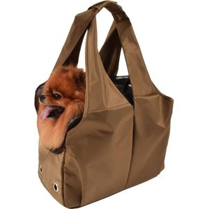 Bobby Multi Bag - Draagtas voor katten en kleine honden - Kleur: Taupe - 40x20x30 CM