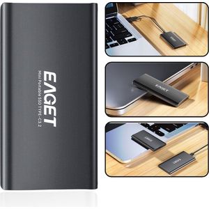 Dutch Wanted Eaget M1 High Performance Draagbare SSD Externe Harde Schijf – 550MB p/s speed - 250GB aan Solide State Opslag - Plug and play - Portable storage - Opslag extern pc of laptop - USB 3.2 - Ultra snelle Harde schijf expansion