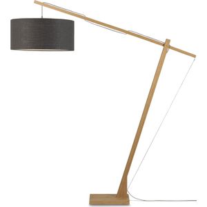 GOOD&MOJO Vloerlamp Montblanc - Bamboe/Donkergrijs - 175x60x207cm - Scandinavisch,Bohemian - Staande lampen voor Woonkamer - Slaapkamer