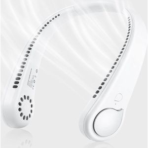 Nekventilator - USB Oplaadbaar - Draagbaar - Wit - 6D x 23B x 14H CM