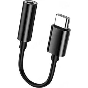 Ulanax® | USB-C - AUX Audio Adapter - Zwart - Muziek - 3.5mm - Geluid |