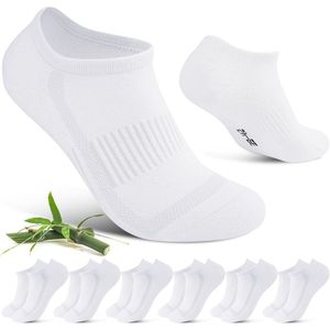 Ademende Sneakersokken voor Dames en Heren, Katoenen en Bamboesokken in Set van 6 Paar