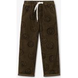 Sissy-Boy - Corduroy Broek - Donkergroen - Met Smiley Print