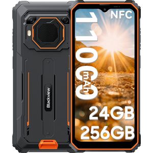 Blackview BV6200 Plus - Robuuste Smartphone - 24GB RAM - 256GB - 11000mAh - 6,56 inch - 4G Dual SIM - Android 14 - 98dB Ultra-luide luidspreker - NFC GPS - Oranje