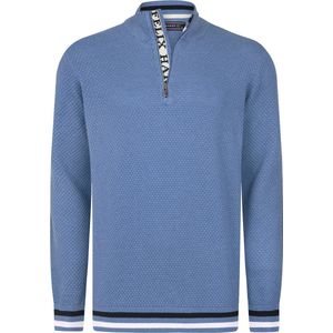 Felix Hardy Trui Met Halve Rits - Sweater - Schipperstrui Met Rits - 100% Katoen Heren Indigo - M