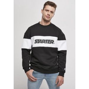 Starter Black Label - Block Crew Sweater/trui - L - Zwart/Wit