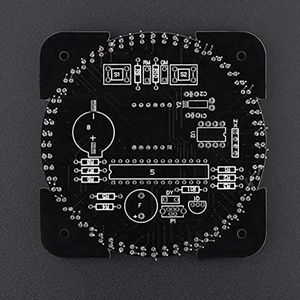 Doe-het-zelf digitale led-klokset, multifunctionele lichtregeling, elektronische digitale led-temperatuurwekker voor thuis, school (groen + kabel + hoes)