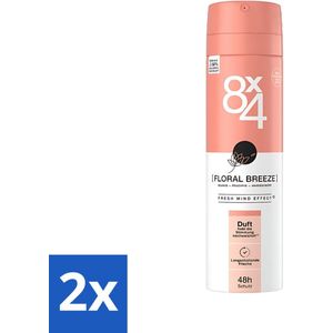 2 x 8 x 4 Deospray - No.14 Floral Breeze - Deodorant - Bloemengeur - 150 ml - Bloemengeur Deodorant - Vrouwelijke Geur - Langdurige Bescherming - Deodorant 8 X 4 - Antitranspirant