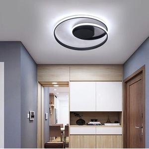 LED Plafondlamp | Spiraal Plafonnière | Zwart | LED Ringen | Woonkamerlamp | Moderne lamp