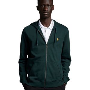 Lyle & Scott - Zip Through Hoodie - Donkergroen - Sweatvest