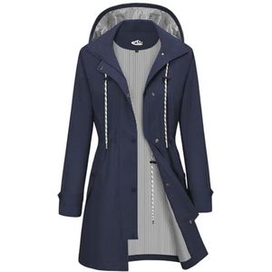 Dames Regenjas Lang | Winddicht & Opvouwbaar | Parajacket voor Lente & Herfst