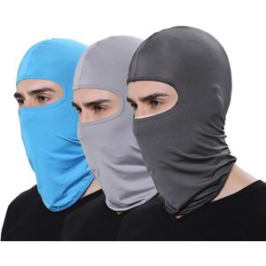 3 stuks zomer ski masker - volledige beschermende hoofdkap - ademende zonnebrandcrème - fiets masker hoofdkap - fiets winddichte sport hoofdkap