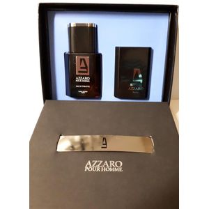 AZZARO POUR HOMME,- (Vintage)  Cadeau set: 1.Eau de toilette, spray 50ml; 2.Bath soap 40g.