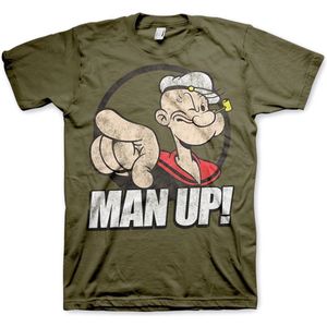 Popeye Man Up! T-Shirt Olive-S