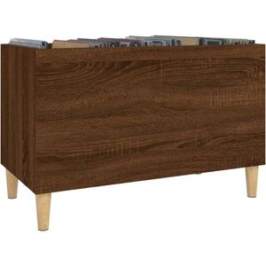 Platenspeler Meubel - LP-kast - Platenspelerkast - Draaitafelstandaard - Platenspelerstandaard - Vintage Displayplank - Bruineiken