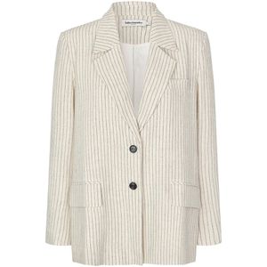 Lollys Laundry Ryan - Blazer - Krijtstreep - Ecru - XL