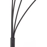 Brilliant Lamp Glasini vloerlamp 5 lampen mat zwart/zwart rookglas 5x C35, E14, 25 W