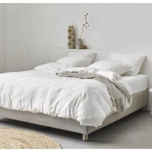 KOALA HUG Dekbedovertrek 100% Tencel lyocell, sneeuw wit 140x220 + 1 kussensloop 60x70 – Temperatuurregulerend | Ventilerend & Absorberend | Anti-allergie & Hypoallergeen | Zacht voor huid & haar | 100% Plantaardig | Plasticvrij