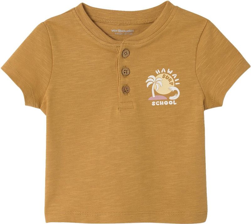 T-shirt - Okergeel - Babyjongens - Met Print