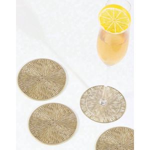 Onderzetter - goud - 6 stuks -set- onderzetters- onderlegger - onderzetter voor glas - onderlegger voor glas