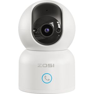Fuegobird ZOSI C518 Indoor IP Camera - 3MP - Intercomfunctie - Beveiligingscamera - Huisdiercamera - Baby camera - Compatibel met 2.4G/5G WIFI - Werkt met app - Wit