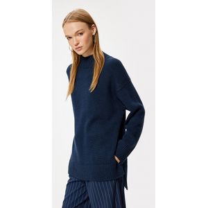 Rechte kraag Lange mouw Sweater