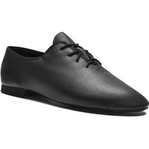 Jazz-schoenen Jazzschoenen 1260 Basic 1 leer, volledig zool, Zwart, Maat 42.5, UK 8.5