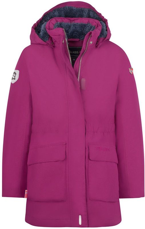 Trollkids - Alesund Coat - Lange Jas - Purper - Waterdicht, Isolerend, Capuchon