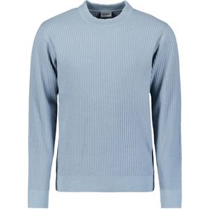 No Excess - Pullover Crewneck Rib - Dusty Blue - Trui
