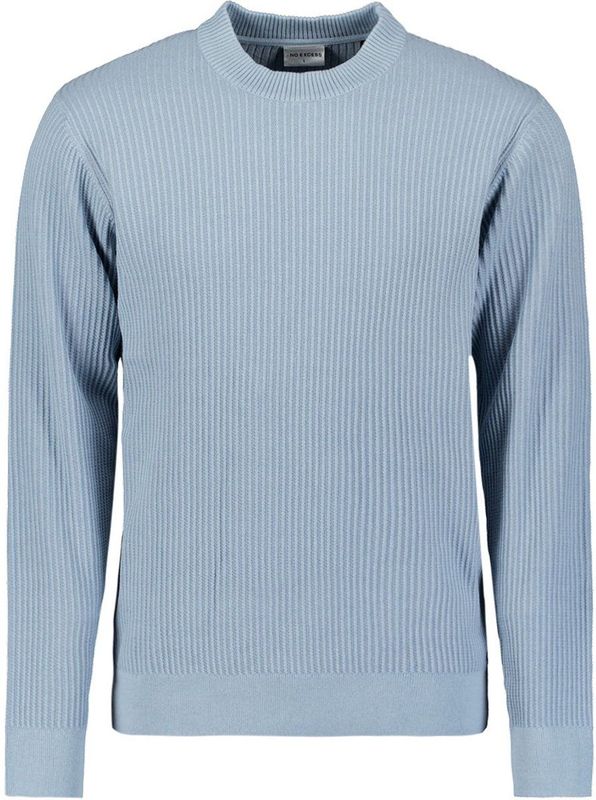 No Excess - Pullover Crewneck Rib - Dusty Blue - Trui