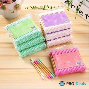 PRO-Deals -Wattenstaafjes Bamboe  - 100 stuks - 100% Recyclebaar - Wit - Biologisch