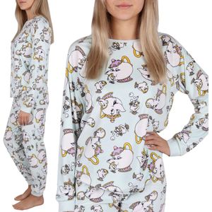 DISNEY Beauty and the Beast Tweedelige damespyjama, lange broek, lange mouw