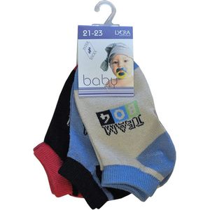 Baby sokjes jongens fantasie - maat 19/20 - 12 paar - 90% KATOEN - Naadloos