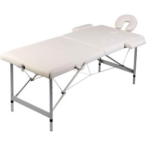 Thuys – Massagetafel Hoeslaken – Massagetafel – Inklapbaar – 186cm x 69cm x 81cm – Wit