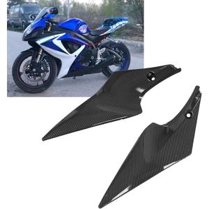 Tank Side Kuip Panel Gas Tank Cover Zwart Gas Tank Side Cover Trim Panel Kuip Compatibel voor SUZUKI GSX-R 600 750 2006-2007 Koolstofvezel Motorfiets 2 Stuks