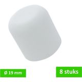 Deltafix - Peerdop - 19mm - Wit - 8 Stuks