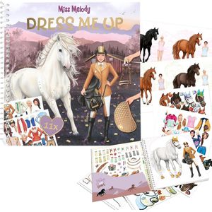 Miss Melody paarden stickerboek dress me up around the world met stickers