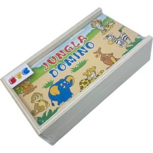 Domino Puzzel - Bordspellen - Speelgoed - Houten Onderdelen - Dierlijke figuren - Spellen voor meisjes