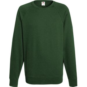 Fruit Of The Loom Heren Lichtgewicht Raglan Sweatshirt (240 GSM) (Bottle Groen)
