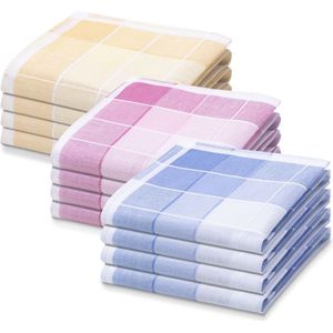 Zakdoeken - 12 Stuks - Katoen - Assortiment Kleuren