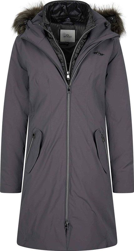 Hv Polo Jas Hvpisa Long Donkergrijs - m