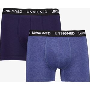 Unsigned heren boxershorts 2-pack blauw - Maat S